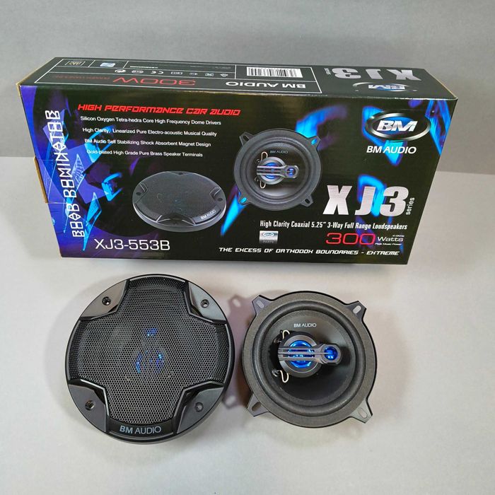Колонки BOSCHMANN XJ3-553B 13 см – потужний звук, 300 Вт, 3-смугові