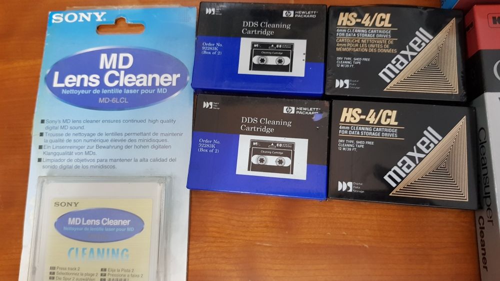 Betamax, vhs,8mm,Dat,Minidisc cassetes de limpeza,