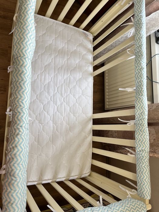 Ліжечко дитяче Верес ЛД з шухлядою та  матрацем з кокосовою койрой