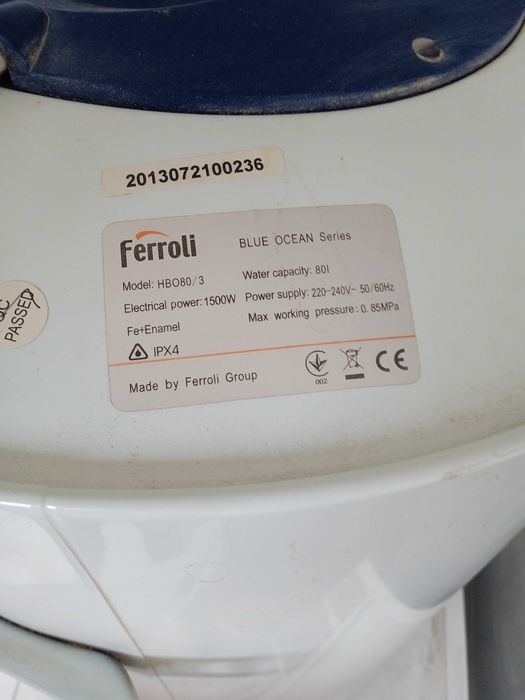 Продається бойлер Fеrroli на 80 літрів  б/у