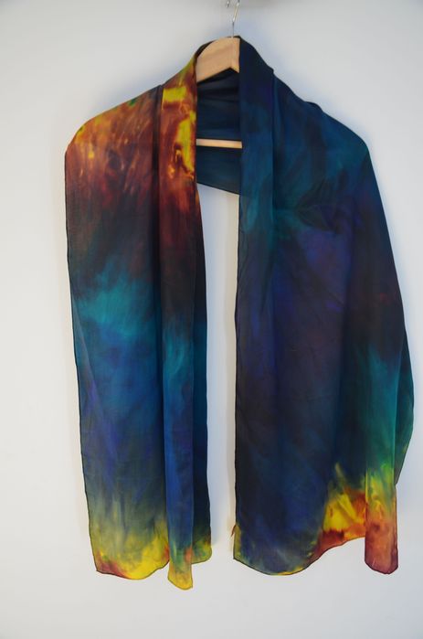 chusta.szal 100% silk jedwab ręcznie malowana
