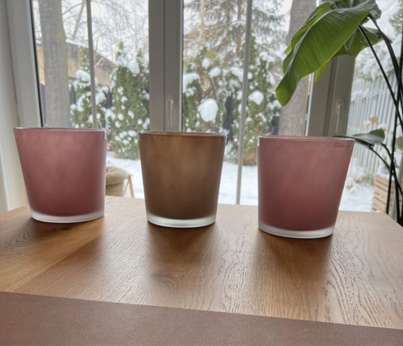 Doniczki szklane 3szt