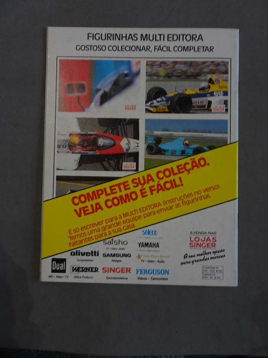 Caderneta de cromos vazia Fórmula 1