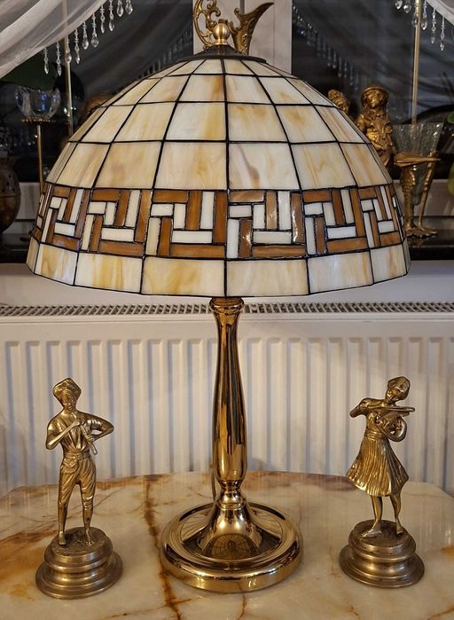 Piękna lampa witrażowa ( Tiffany) wys.65cm,śred.45cm-stan idealny