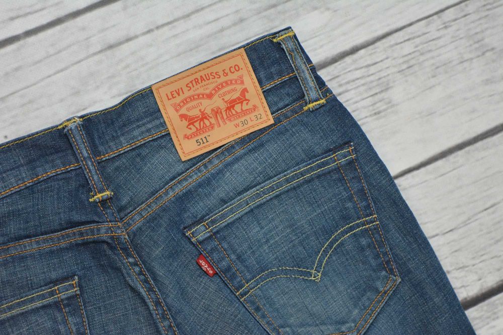 Levis 511 Slim Taper Kultowe Jeansy Stretch W30 L32 30/32 pas:80-83
