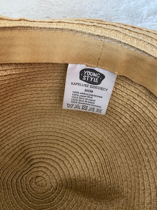 Kapelusza dziecięcy słomkowy Miś 50 cm