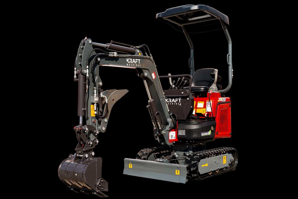 Minikoparka KRAFT KE10 PROLINE Kubota NOWA Ramie skrętne