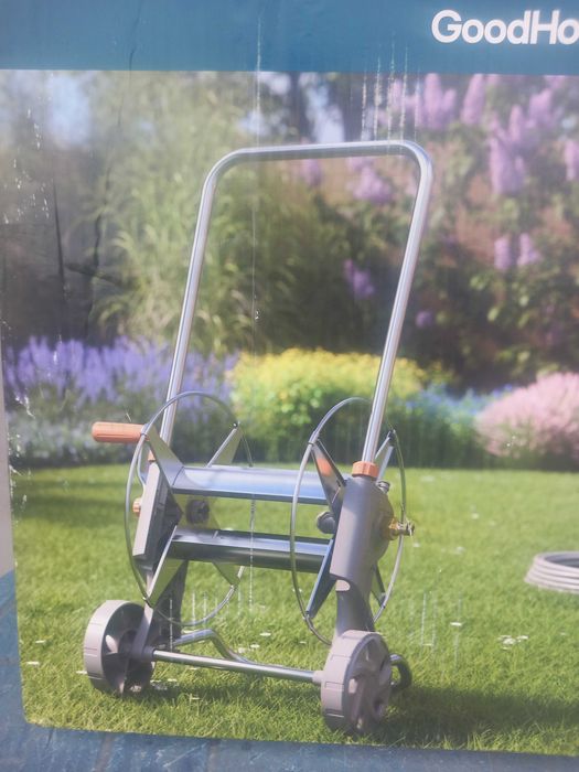 Wózek z bębnem na wąż ogrodowy Goodhome 50 m