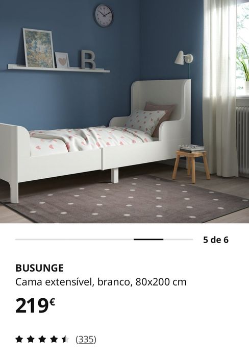 Cama criança extensível com colchão.