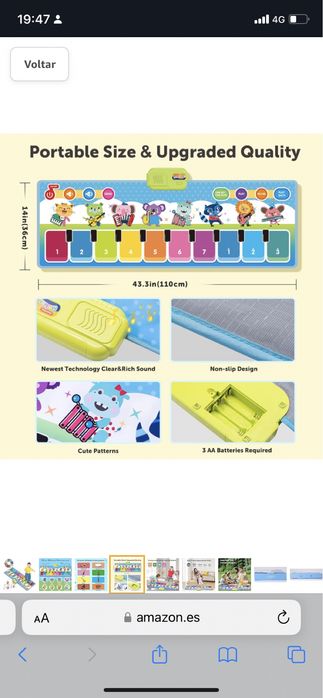 Tapete musical para crianca