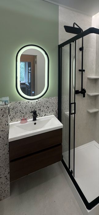 Szafka wisząca pod umywalkę 60cm, brązowy dąb