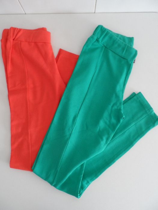 Leggings 100% algodão, marca portuguesa « FAME » cor laranja