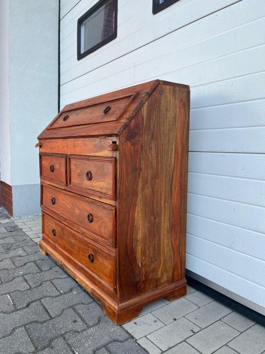 Skeretarzyk/biurko z palisanda indyskiego - meble kolonialne