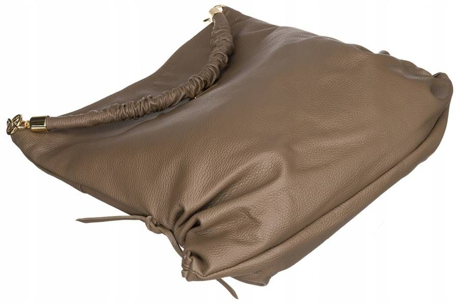 shopperka w typie worka ze skóry naturalnej - peterson