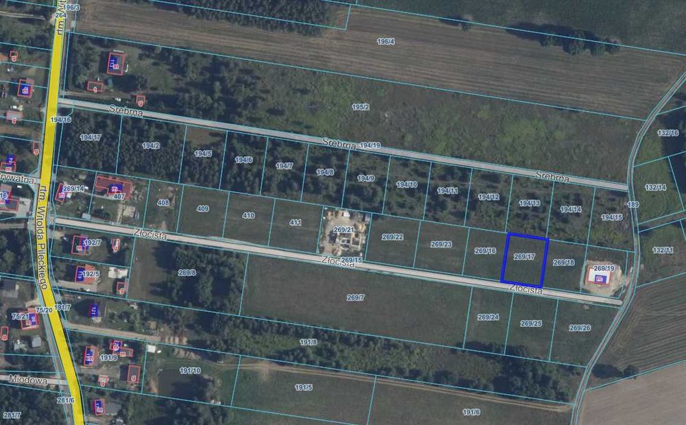 Działka budowlana 800 m² Teodorów - MPZP - Widok 5