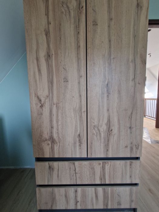 Komoda czarna ikea 3 szuflady 2 szt. Biale komody 2 sztuki szafa dąb wotan antracyt
