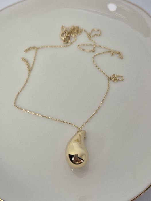 Nowy złoty naszyjnik łańcuszek kropla łezka p. 585