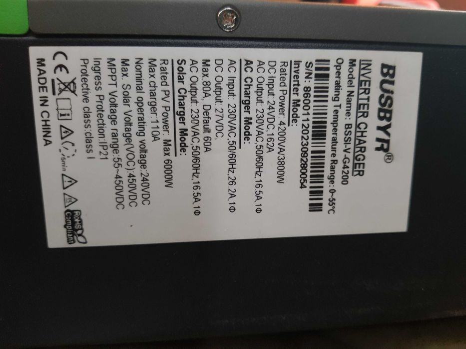 Inverter Busbyr 3.8kw