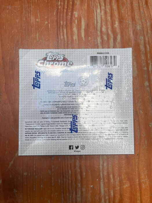 Topps UCL Chrome Sapphire 21-22 caixa lacrada