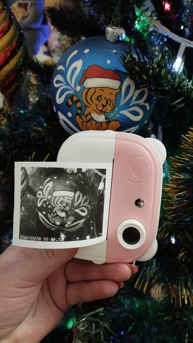 Дитячий фотоапарат з екраном та функцією моментального друку фото