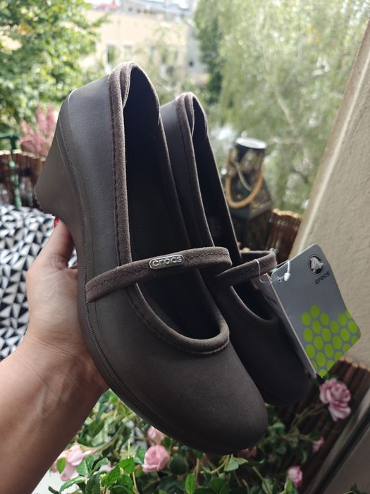 Casey Wedge Mary Jane baleriny na koturnie NOWE 41/42 27 CM
