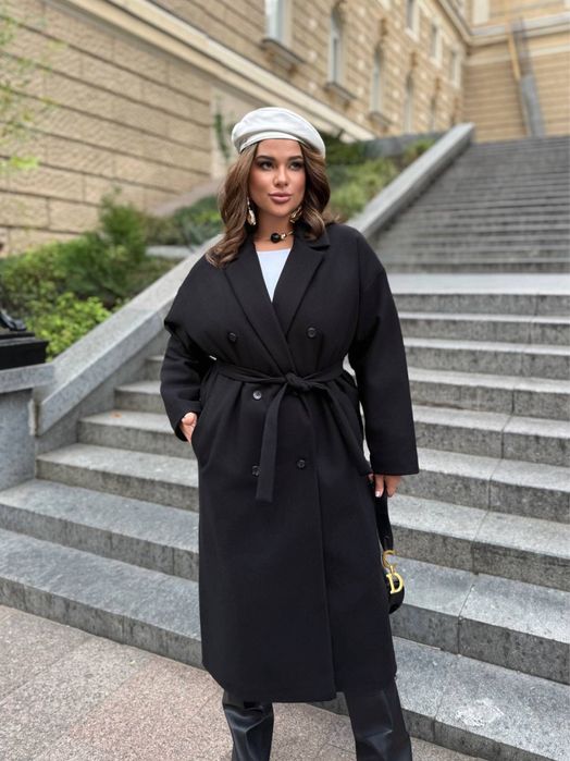 Женское пальто шерсть+кашемир с утеплителем батал 48-58 Жіноче пальто