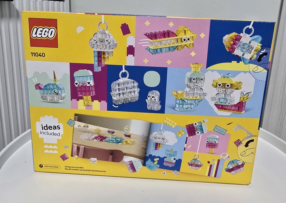 Nowe LEGO 11040 Classic - Magiczny zestaw z przezroczystymi klockami