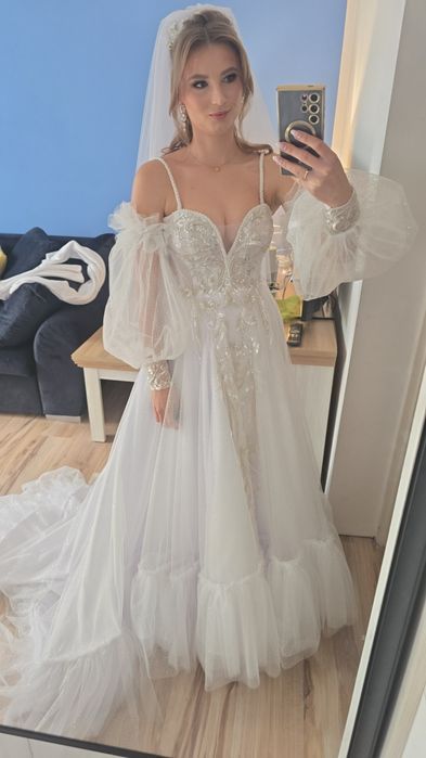 Suknia ślubna boho glamour