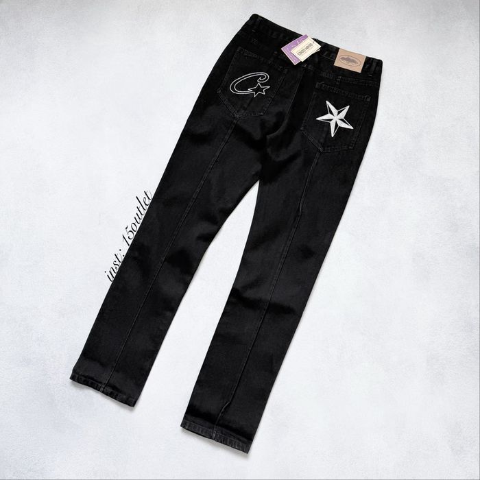 Джинси Corteiz C-Star Denim Regular fit Кортез Штани Чорні