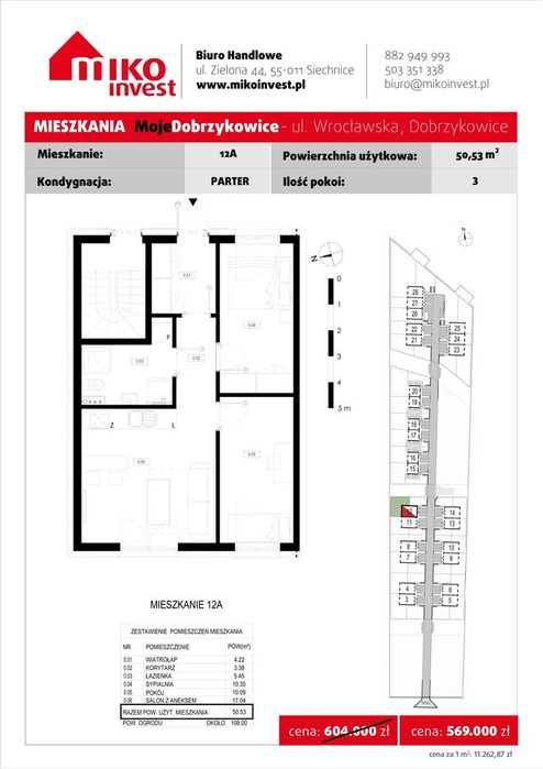 3 pokoje/ogród 110 m²/pompa ciepła/Dobrzykowice - Widok 4