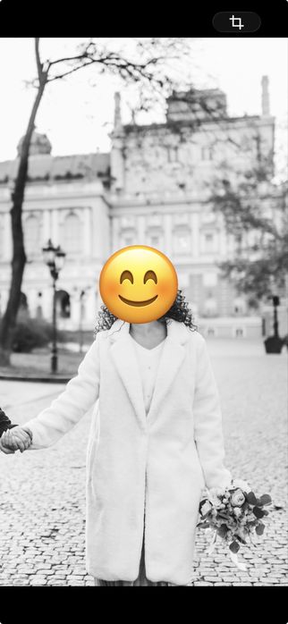 Біле пальто з екохутра DILVIN WOMAN