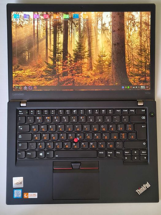 Ноутбук lenovo t470s i5-7300u DDR4 4 GB, SSD M2 NVMe 128 GB.