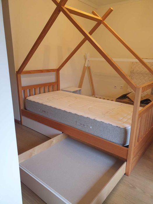 Cama solteiro 200x90 estilo tenda