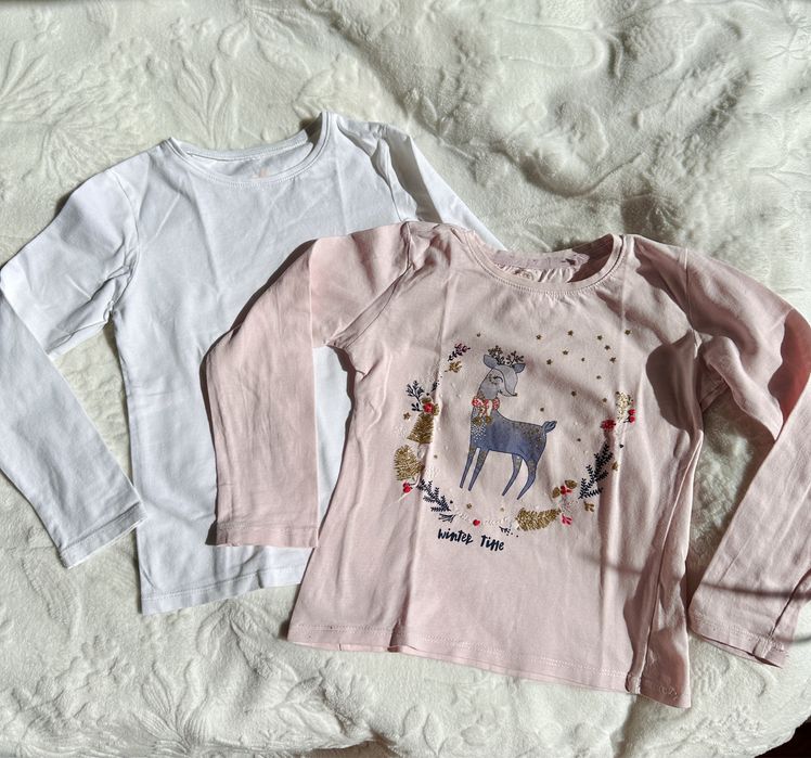 Dwie koszulki 110-116, H&M i Cool Club