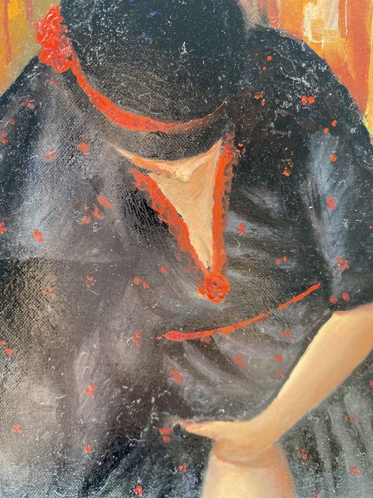 Pintura erotica original óleo em canvas