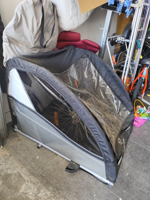 Reboque bicicleta para 2 crianças