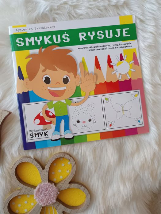 Smykuś Rysuje kolorowanka dla dzieci kodowanie książeczka edukacyjna