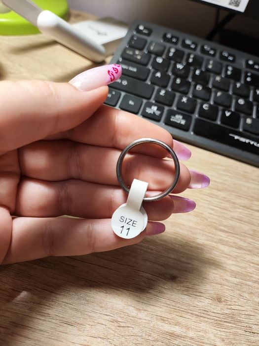 Pierścionek sygnet czarno srebrny stal nierdzewna męski