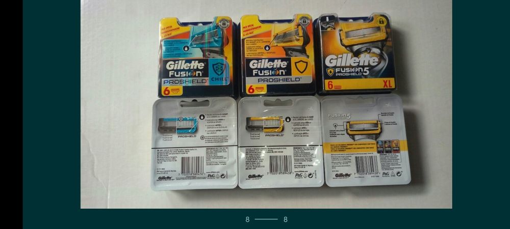 Gillette Fusion Proshield (6) картриджи. Оригинал 100%.