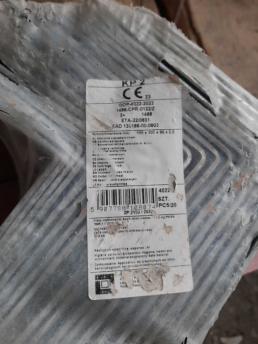 Kątowniki ciesielskie 105x105x90x2,5mm, łączniki budowlane