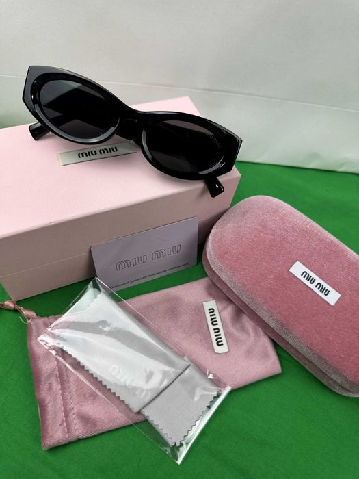 Okulary zestaw komplet meskie damskie unisex Miu Miu owalne Premium