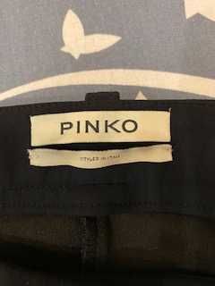 Oryginalne spodnie PINKO czarne z pianki rozm. 34
