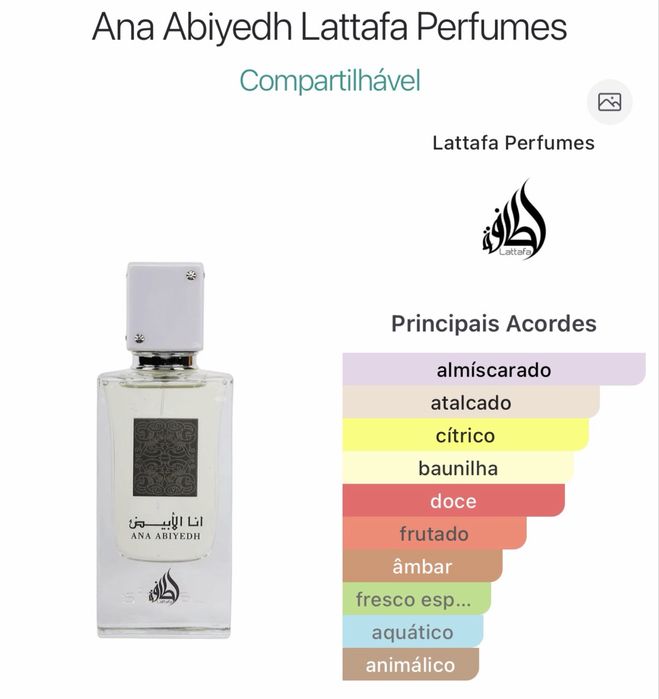 Lattafa Ana Abiyedh EDP – Perfume Árabe Doce e Muito Viciante