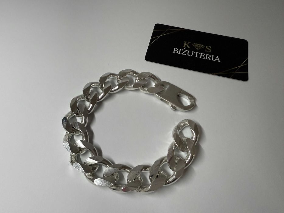 Srebrna Bransoletka splot Pancerka 25 CM 149 GRAM ! PR. 925  NOWA !
