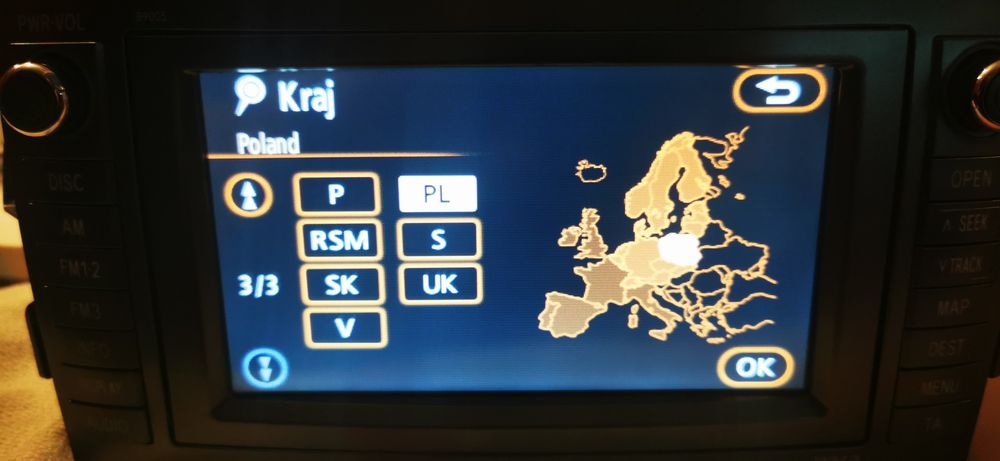 Toyota Auris radio nawigacja