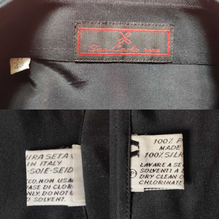 Шелковая рубашка San Carlo Paris ручная работа Италия!