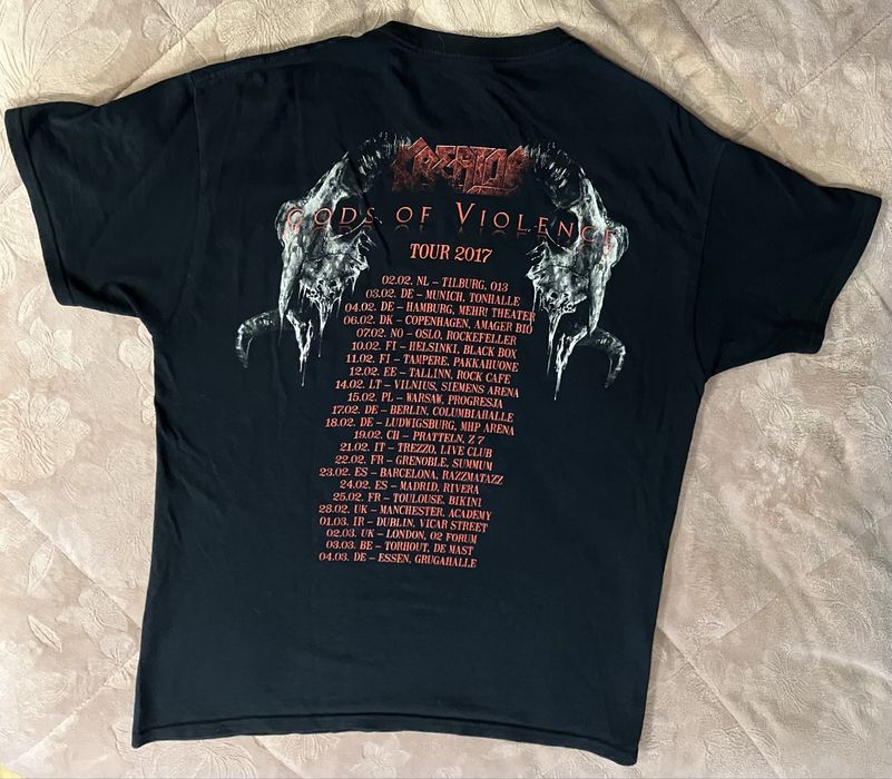 Kreator - Gods of Violence Tour 2017 T- Shirt Tamanho L