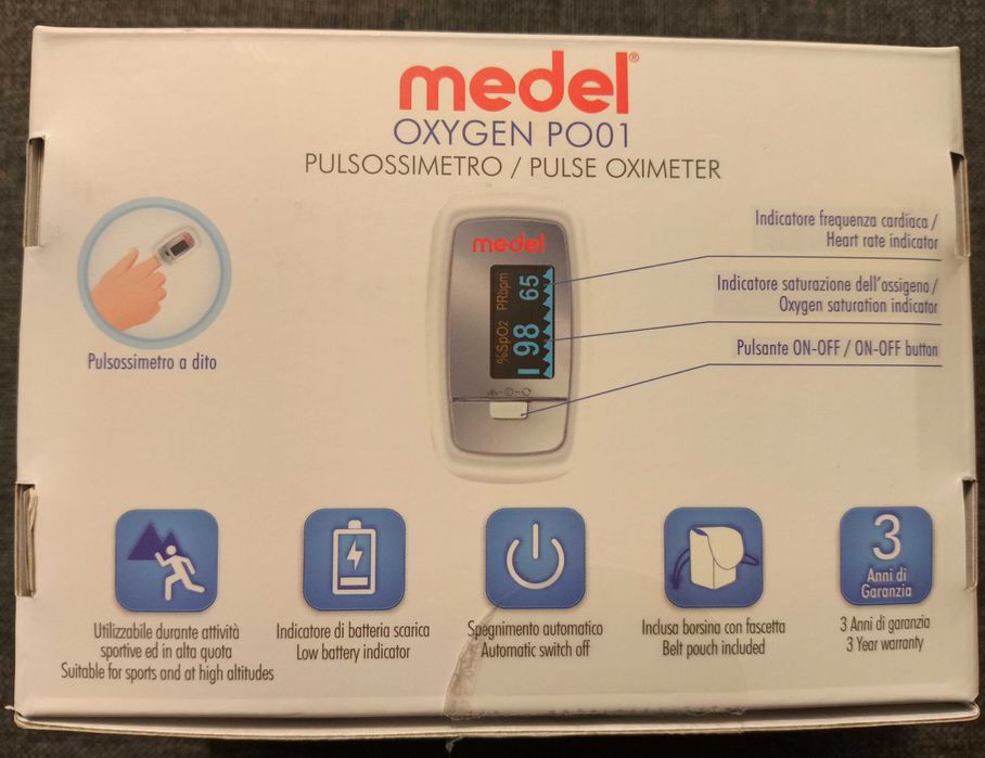 Pulsoksymetr napalcowy Medel OXYGEN PO01 + Etui