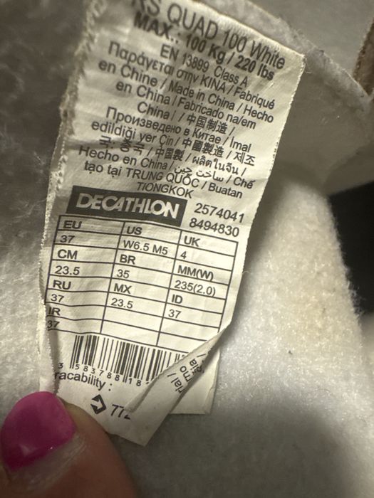 Patins marca decathlon brancos tamanho 37