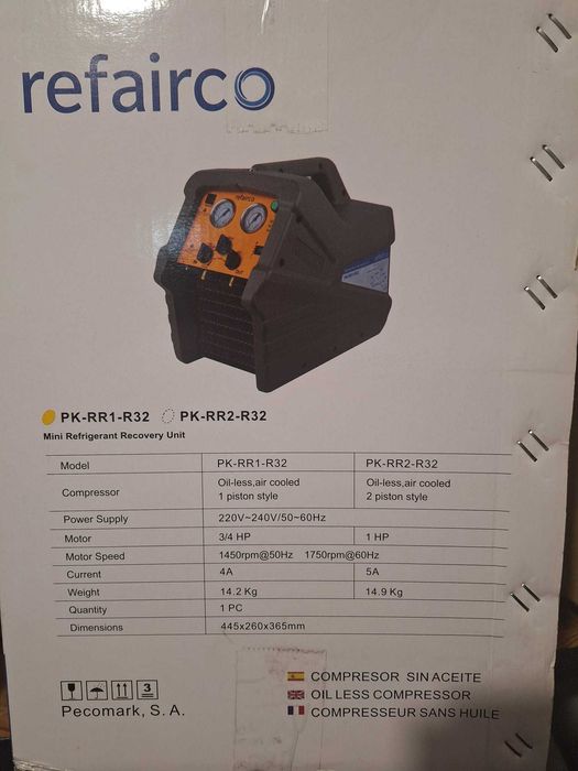 Equipamento de recuperação de gás refrigerante - NOVO